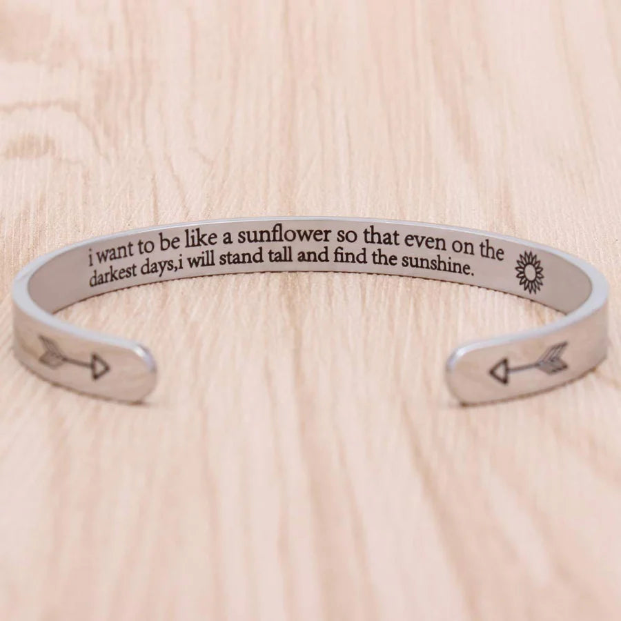 I want to be like a sunflower so that even on the darkest days...