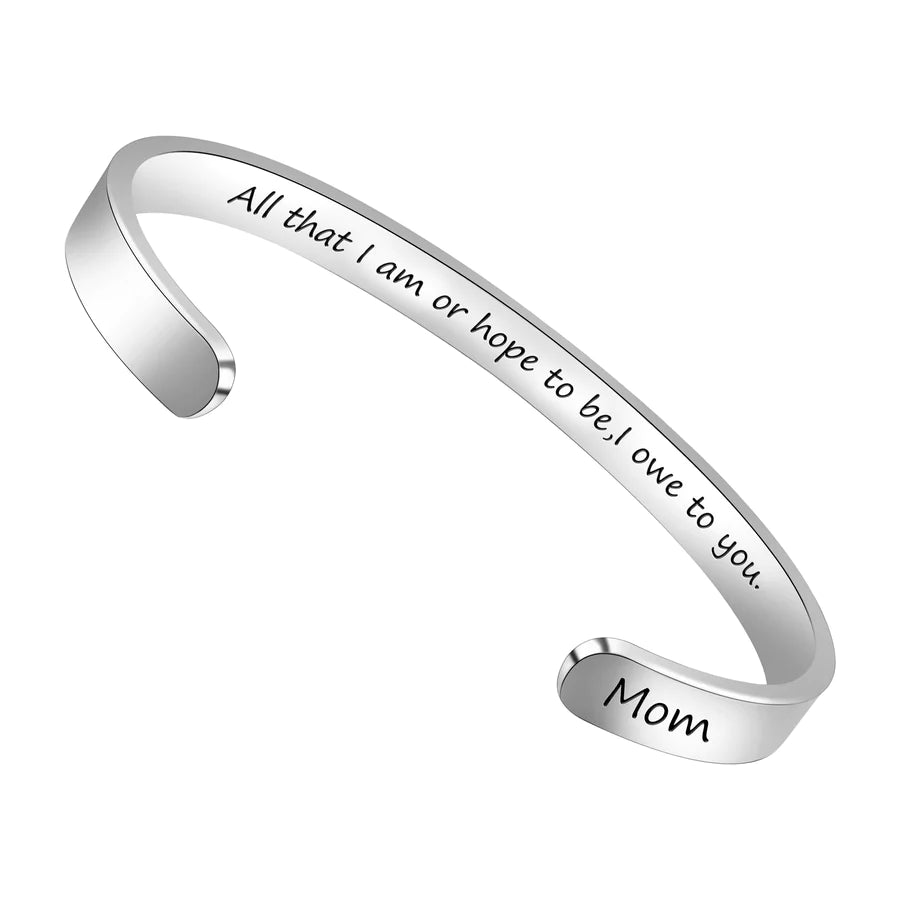 All that I am or hope to be I own to you.