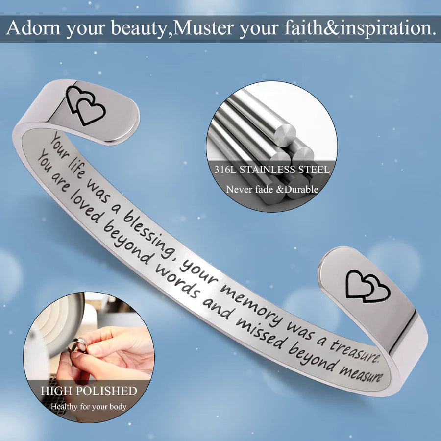 Your life was a blessing your memory was a treasure...