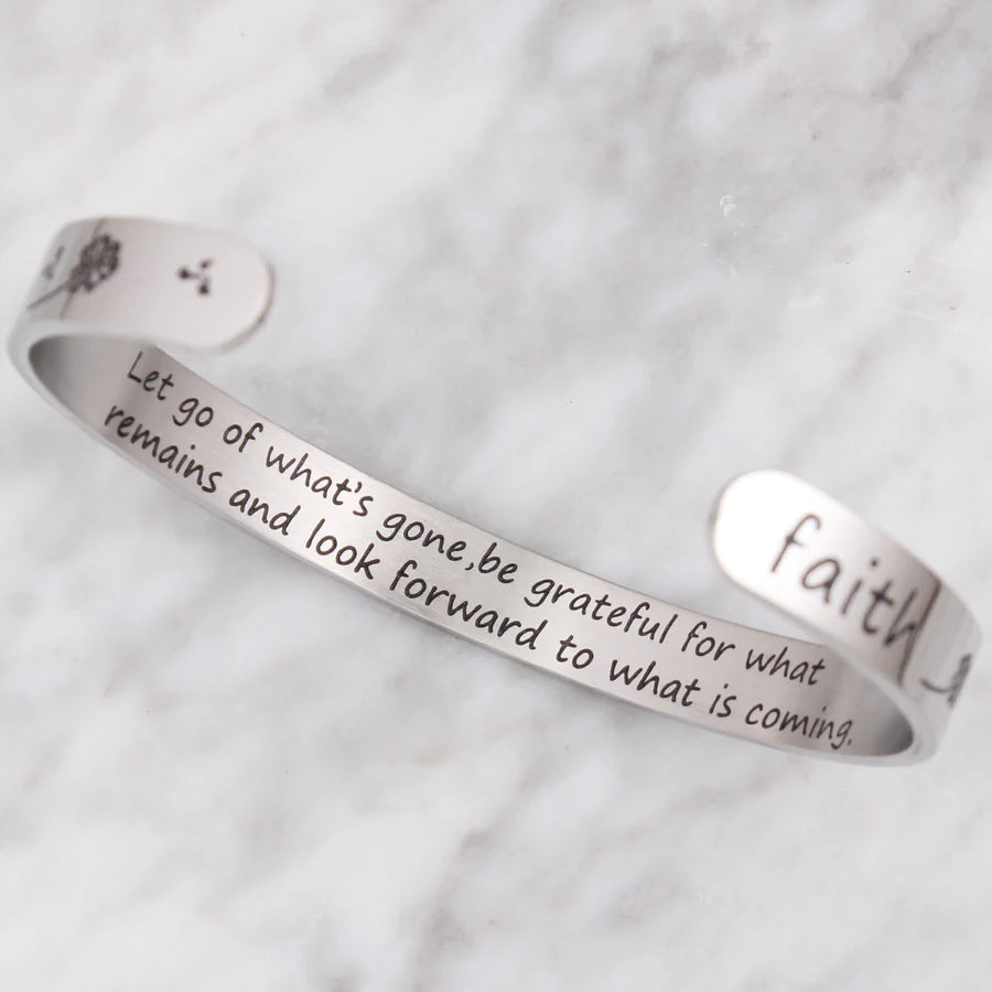 Let go of what's gone.be grateful for what remains and look forward to what is coming