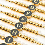 Bracelet for Women 14K Gold Plated Initial Bracelet Bead Bracelet Gift for Sisters Christmas Jewelry Friendship Bracelet