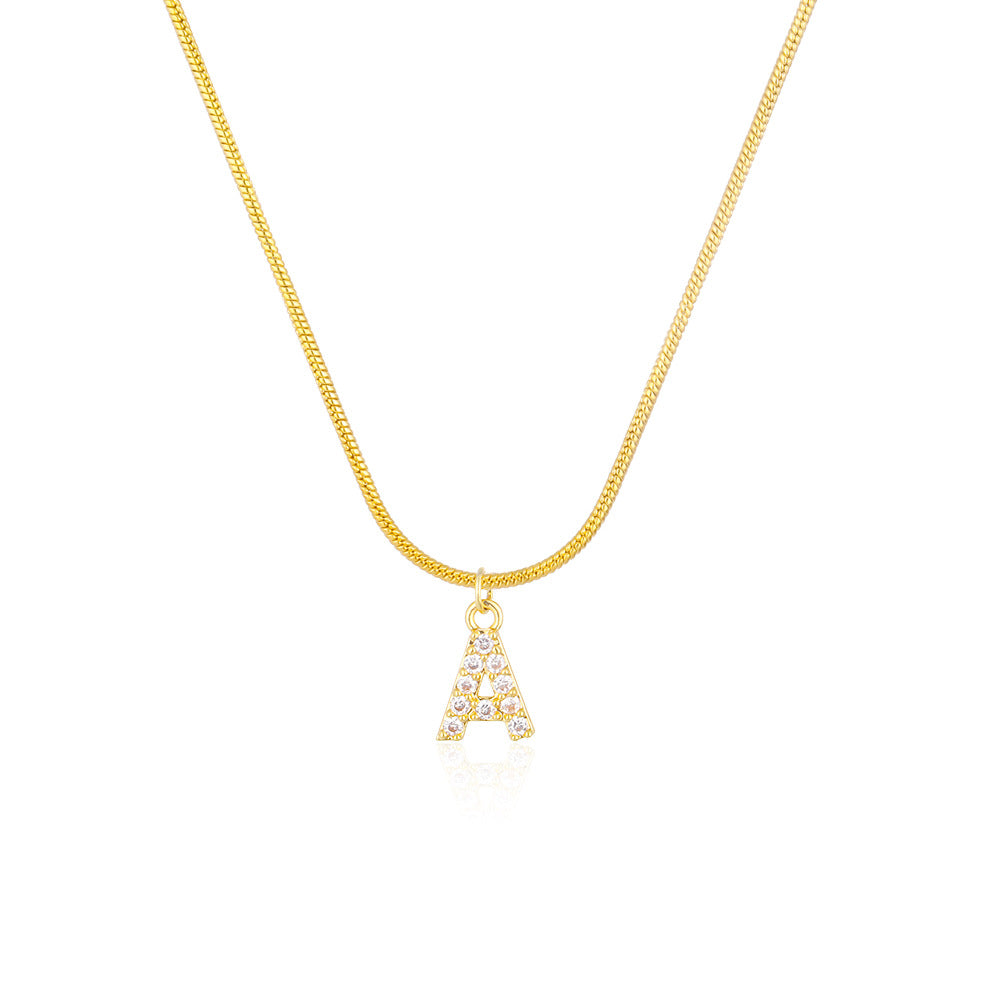14k Gold Initial Necklace for Women Girls Letters A-Z Pendant Necklace for Women, Mother's Day Gift Fashion Jewelry