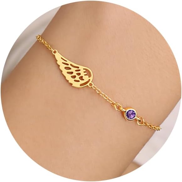 Sympathy Gifts for Loss of Loved One Memorial Bracelets for Women Gold Angel Wing Memory Bracelet Sorry for Your Loss Gifts Remembrance Bereavement Retro Grief Condolences Birthday Jewelry