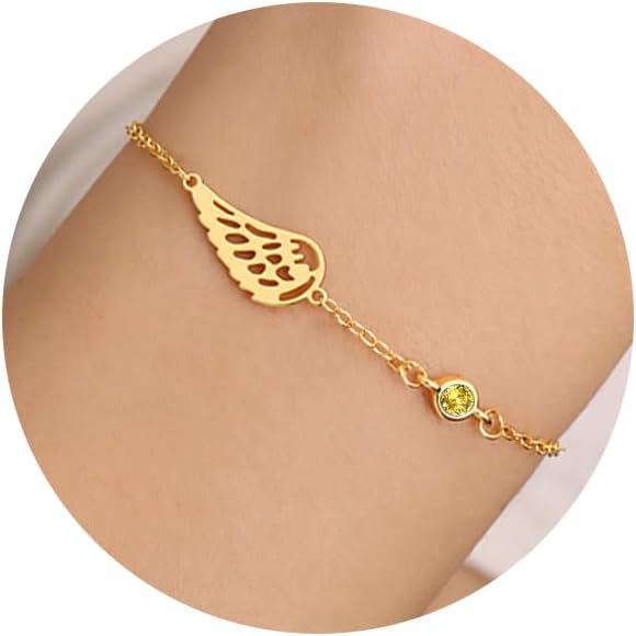 Sympathy Gifts for Loss of Loved One Memorial Bracelets for Women Gold Angel Wing Memory Bracelet Sorry for Your Loss Gifts Remembrance Bereavement Retro Grief Condolences Birthday Jewelry