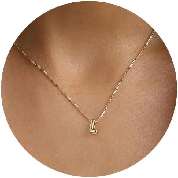 Gold Necklace for Women Gifts for Teen Girls 14K Gold Plated Adjustable Initial A-Z Charm Necklace Mothers Day Gifts for Mom Birthday Gifts for Her Daughter Girlfriend Jewelry