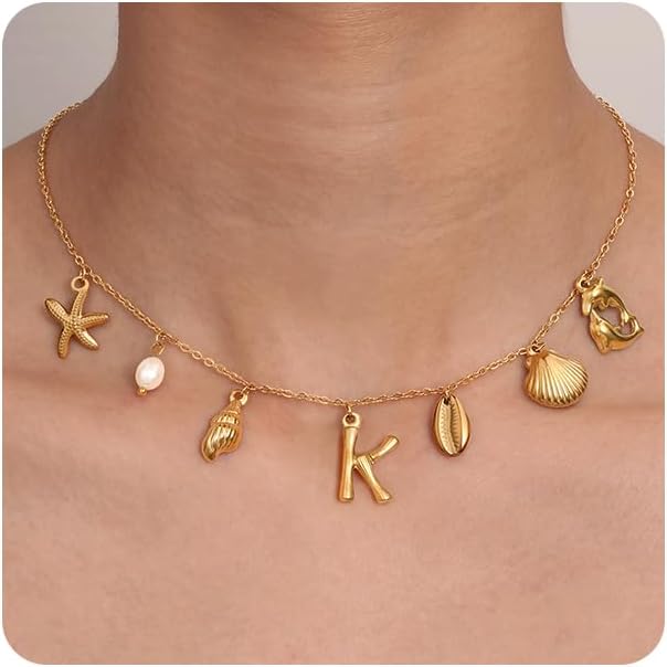 Btysun Bubble Letter Necklace Gold, Initial Necklace for Women Teen Girls Gifts Trendy Stuff 14k Gold Balloon Bubble Necklace Letter A-Z Birthday Christmas Jewelry for Mom Girlfriend Sister Daughter