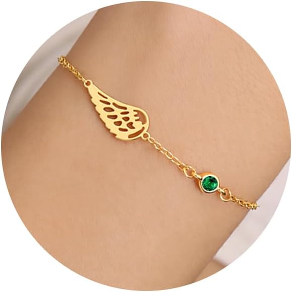 Sympathy Gifts for Loss of Loved One Memorial Bracelets for Women Gold Angel Wing Memory Bracelet Sorry for Your Loss Gifts Remembrance Bereavement Retro Grief Condolences Birthday Jewelry