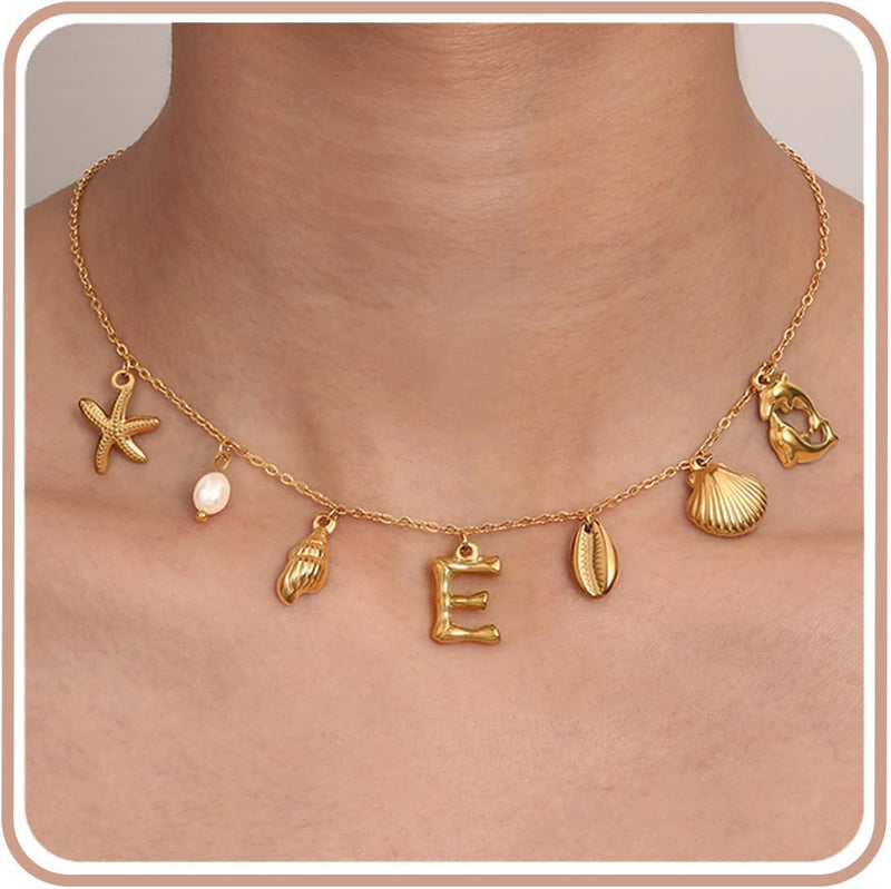 Btysun Bubble Letter Necklace Gold, Initial Necklace for Women Teen Girls Gifts Trendy Stuff 14k Gold Balloon Bubble Necklace Letter A-Z Birthday Christmas Jewelry for Mom Girlfriend Sister Daughter