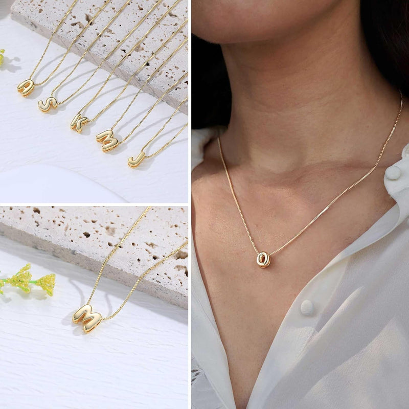 Gold Necklace for Women Gifts for Teen Girls 14K Gold Plated Adjustable Initial A-Z Charm Necklace Mothers Day Gifts for Mom Birthday Gifts for Her Daughter Girlfriend Jewelry