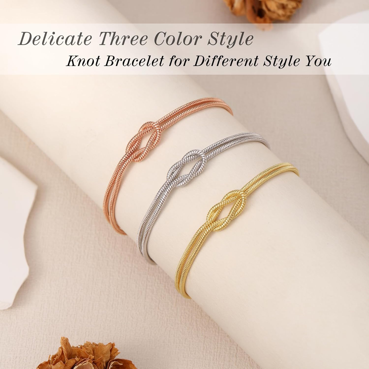 Gold Bracelets for Women Teen Girl Gifts Gold Plated Infinity Knot Bracelet Gifts for Daughter Granddaughter Wife Birthday Gift Ideas Anniversary Thanksgiving Christmas Jewelry for Sister Mom