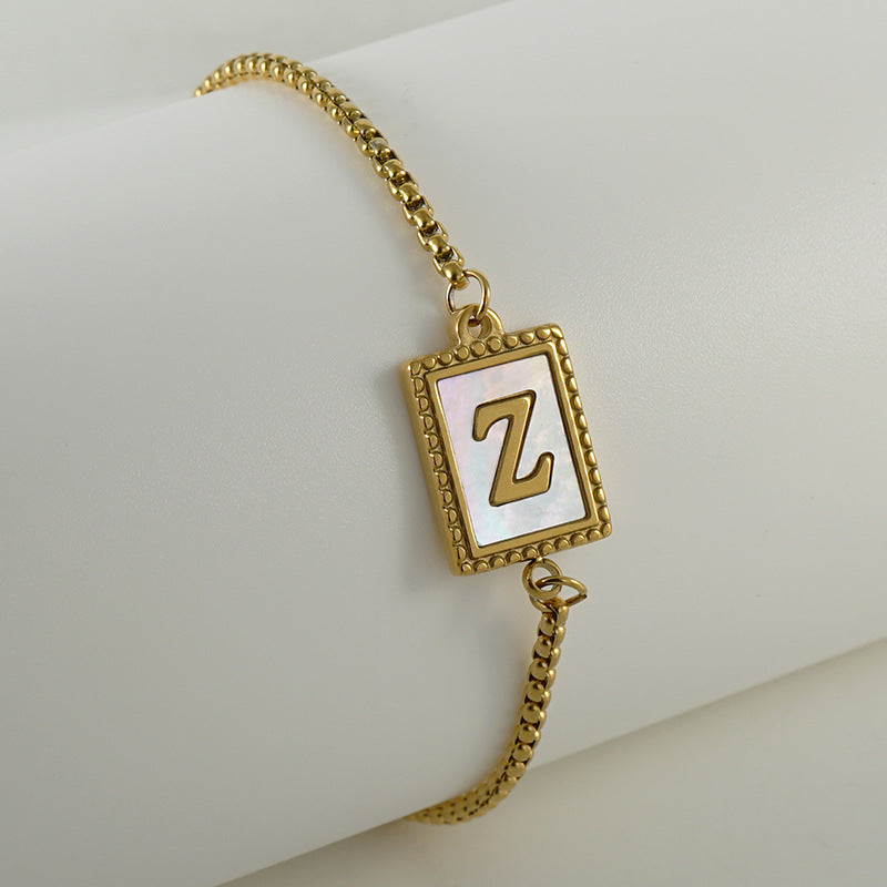18K Gold Plated Bracelet for Women Initial Bracelet for Girl Adjustable Tennis Bracelet Gifts for Friendship