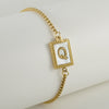 18K Gold Plated Bracelet for Women Initial Bracelet for Girl Adjustable Tennis Bracelet Gifts for Friendship