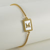 18K Gold Plated Bracelet for Women Initial Bracelet for Girl Adjustable Tennis Bracelet Gifts for Friendship