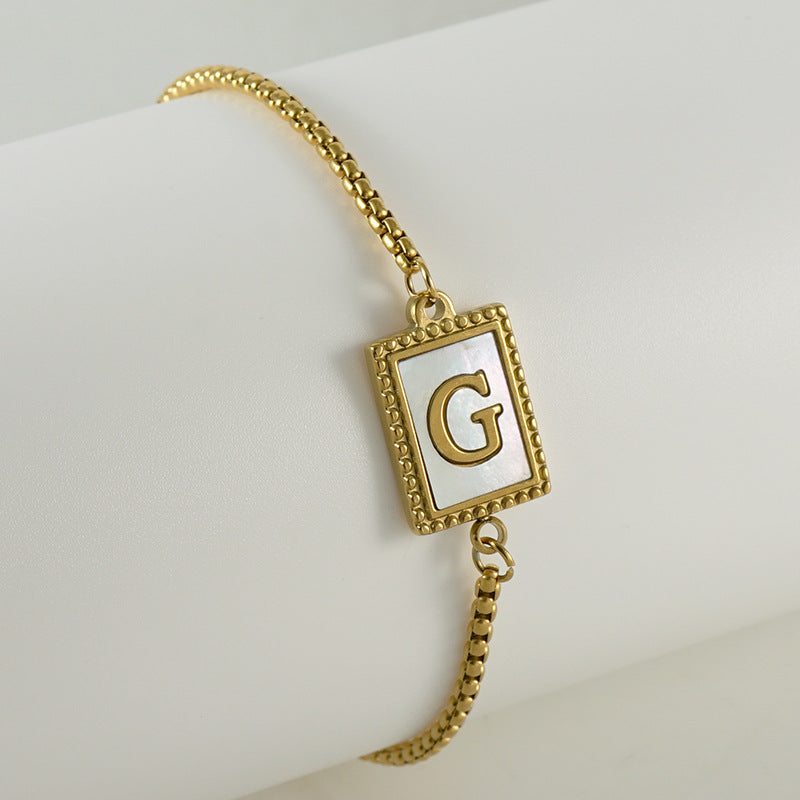 18K Gold Plated Bracelet for Women Initial Bracelet for Girl Adjustable Tennis Bracelet Gifts for Friendship
