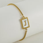 18K Gold Plated Bracelet for Women Initial Bracelet for Girl Adjustable Tennis Bracelet Gifts for Friendship