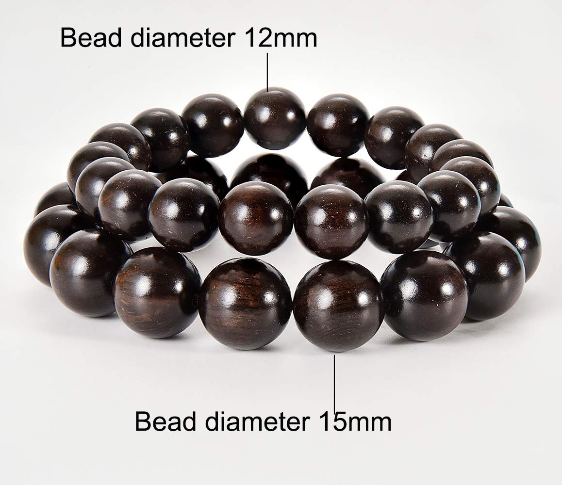 12mm 17 beads ebony