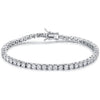 18K White Gold Plated 3.0mm Cubic Zirconia Classic Tennis Bracelet 6/6.5/7/7.5/8/8.5/9 Inch