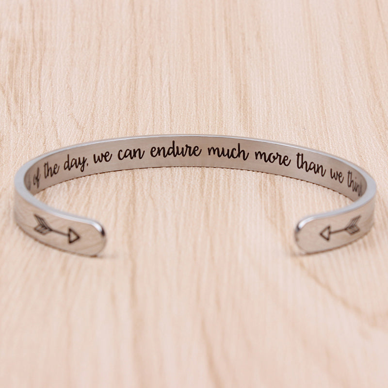 At the end of the day，we can endure much more than we think we can.