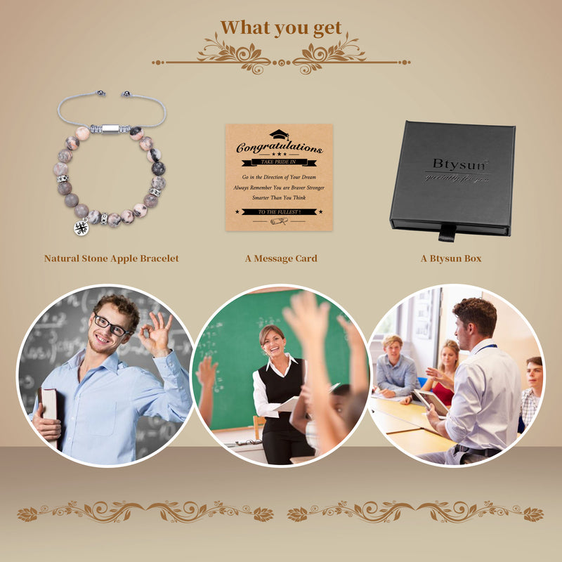 Natural Gemstone Bracelet Bracelets for Women Men Girls Gifts Graduation Season Gift Adjustable Bead Bracelet, Gift for her