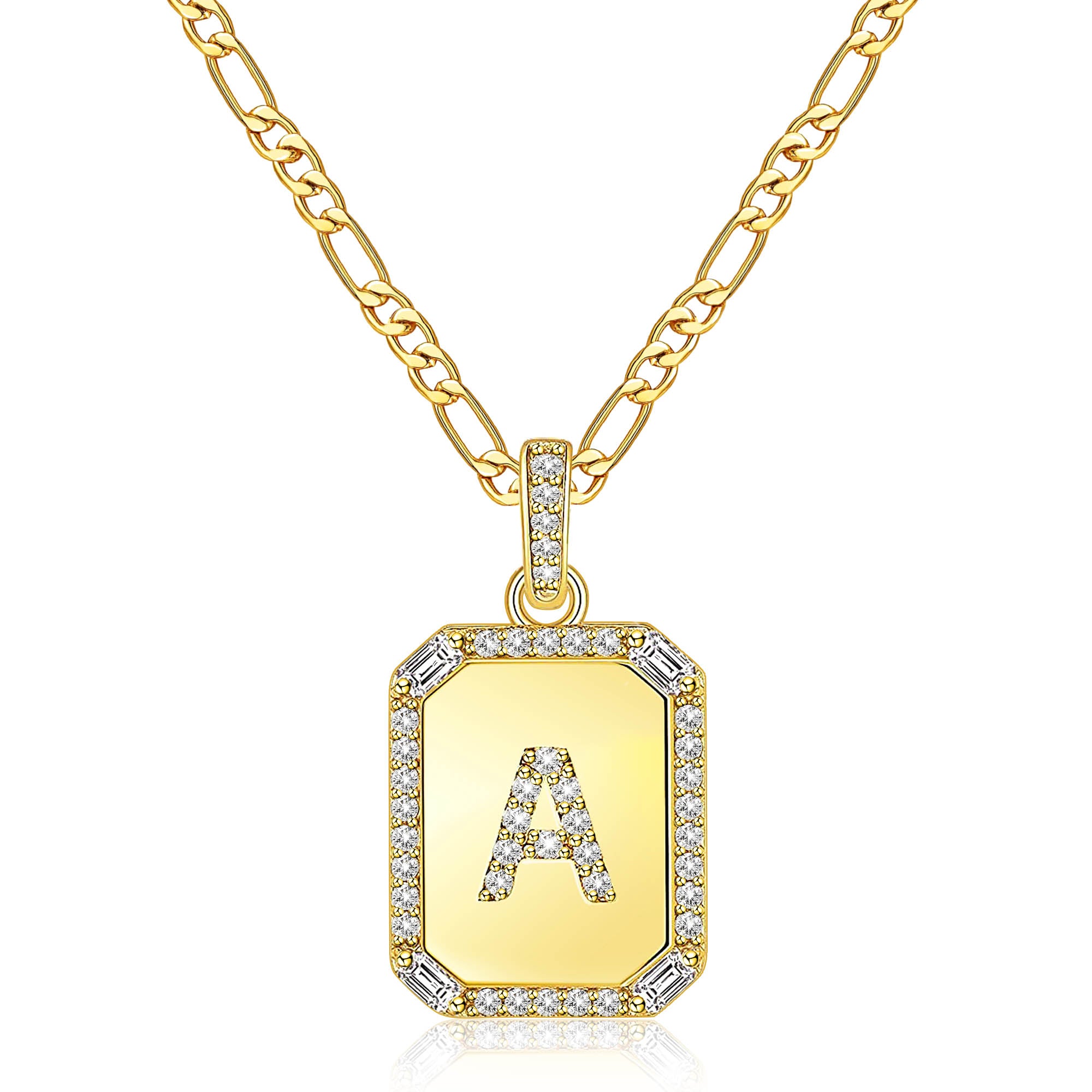 BTYSUN Gold Initial Necklace For Women - 18K Gold Plated Letter Pendant With Stainless Steel Chain, Personalized Monogram