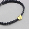 Initial A Letter Heart Charm Bracelets for Women Teen Girls Handmade Rope Braided Adjustable Jewelry Personalized Birthday Gifts for Women
