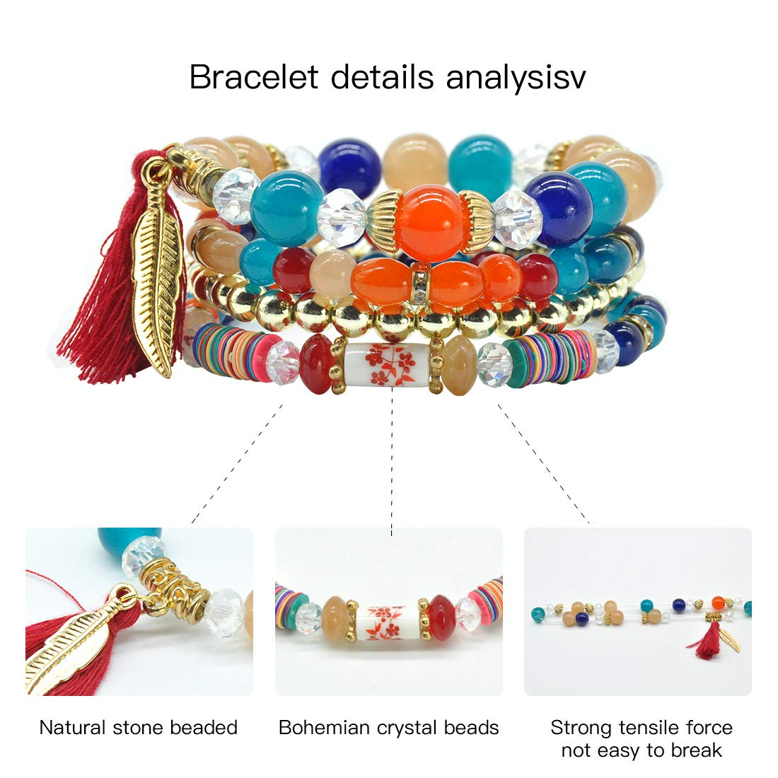 Bohemian stackable bracelet