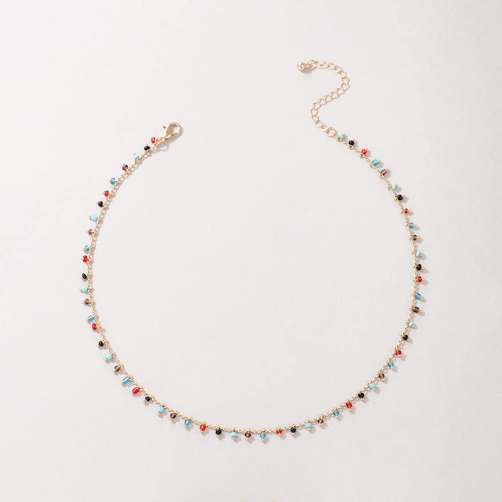 Gold+Colored round bead