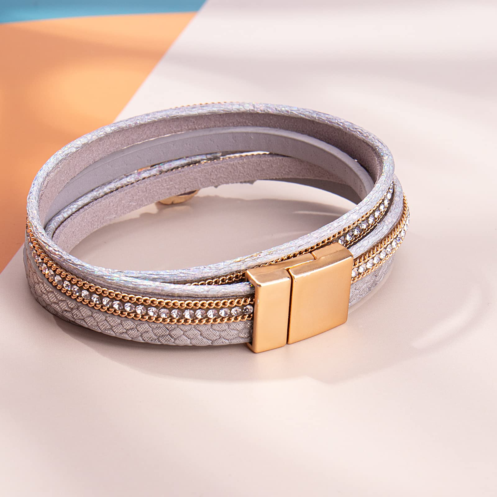 Leather Wrap Bracelets with Gemstones - YouTube