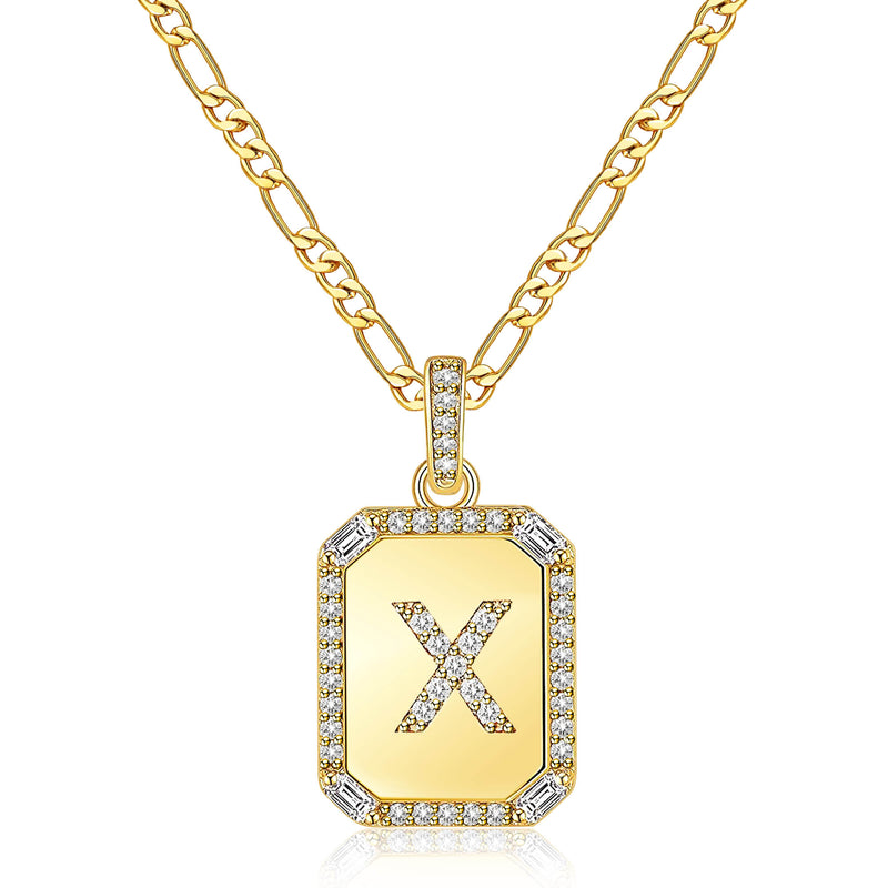 Initial Necklace for Women 18K Gold Plated Letter Necklace