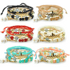 Rainbow beaded stackable bracelets