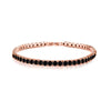 Rose Gold plated- Black Stone