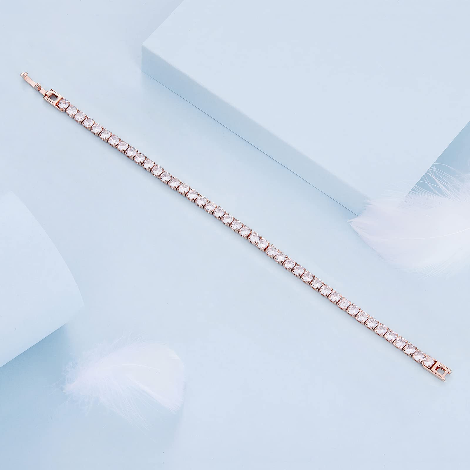 Square Clear-Rose Gold