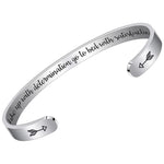 Wake up with determination ...-strength bracelets for women