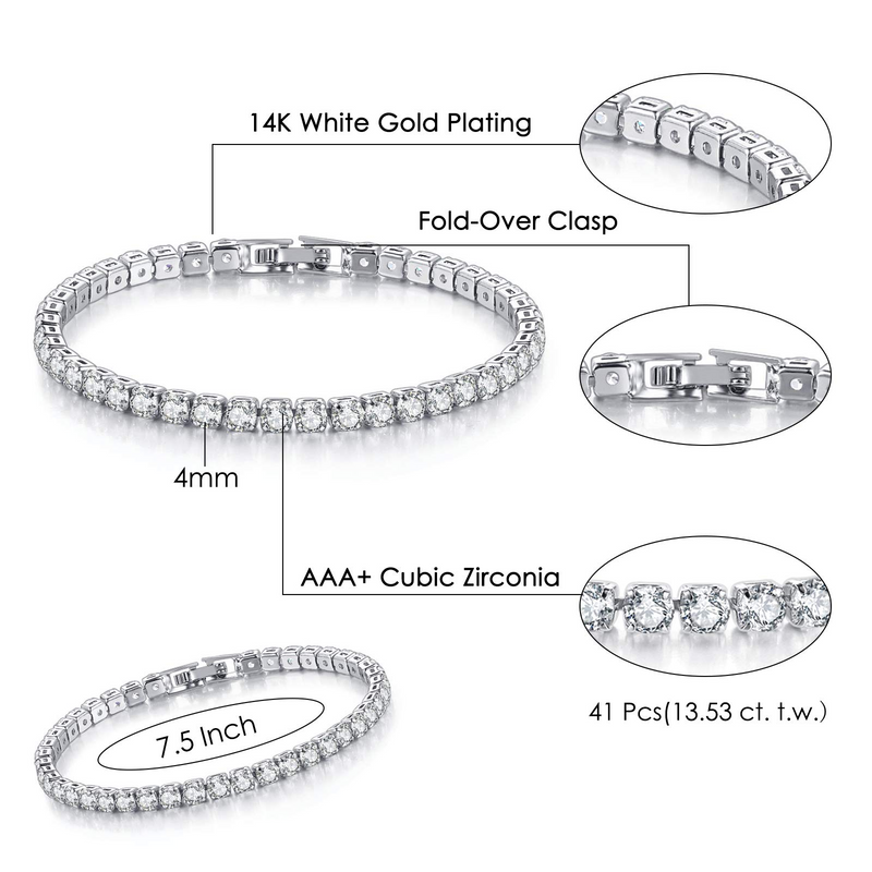 White gold 6.5 Inches