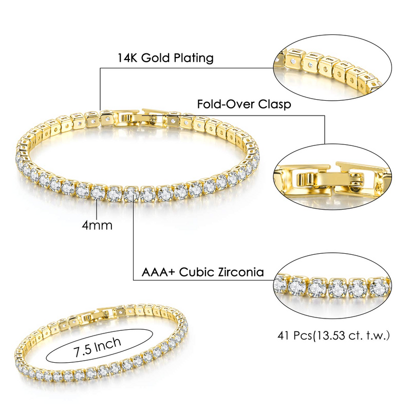 Yellow gold 7.5 Inches