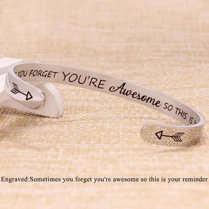 Cuff Bracelets for Women Inspirational Gifts for Teenage Girls