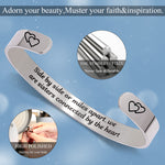 Cuff Bracelets for Women Inspirational Gifts for Teenage Girls