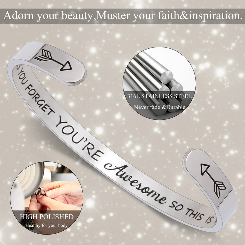 Cuff Bracelets for Women Inspirational Gifts for Teenage Girls