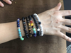 Black Lava Stone 7 Chakra Bracelets 6pcs mix 8mm Yinyang Rock Bead Elastic Natural Stones Gemstones Oil Diffuser Yoga Menditation Beads Bracelets for Men Women Girls Jewelry (6pcs Lava Stone Bracelet)